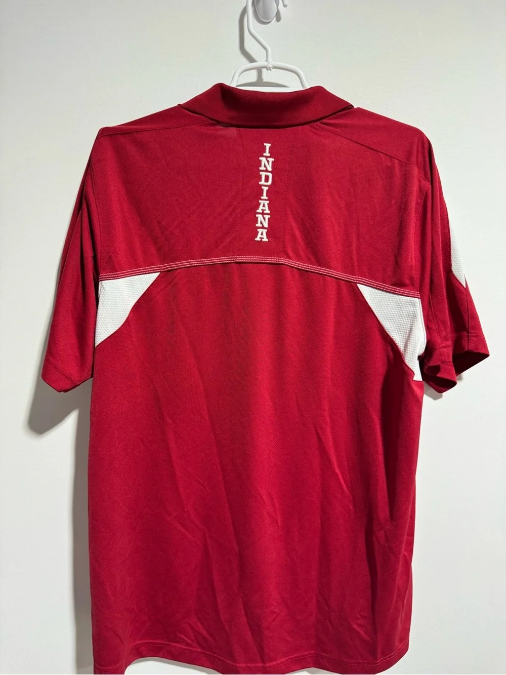 Indiana University Men's Red Polo Shirt by Adidas Size L